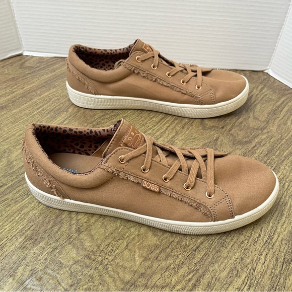 BOBS from Skechers Wide Fit Memory Foam Chestnut Brown Sneakers Size 11 - Picture 3 of 11